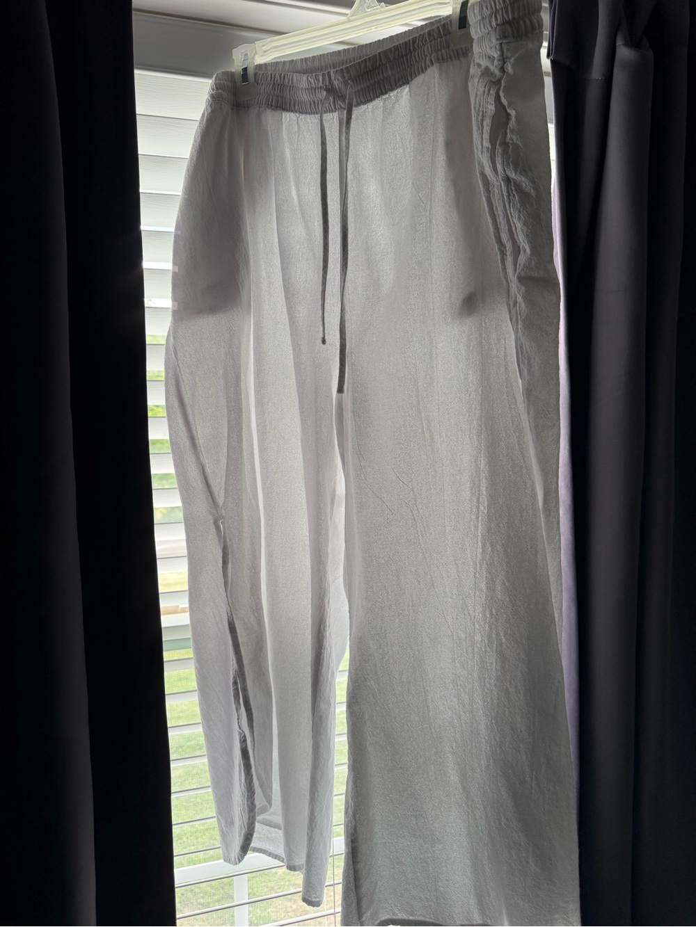 Women’s  Lightweight White Beach Drawstring Pants